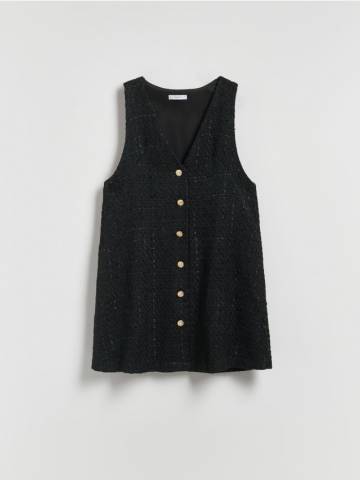 Reserved - Мінісукня з твіду - чорний - 101GP-99X