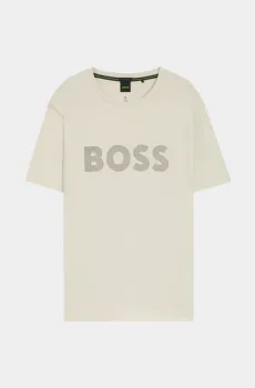 Мужская бежевая футболка Бежевый M BOSS 11344