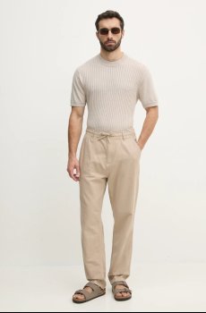 Брюки с примесью льна Pepe Jeans LINEN PULL ON PANTS
