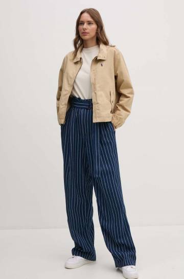 Хлопковая куртка Polo Ralph Lauren цвет бежевый переходная oversize 211936442 Хлопковая куртка Polo Ralph Lauren цвет бежевый переходная oversize 211936442