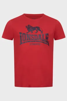 Мужская красная футболка SILVERHILL Красный XXL Lonsdale 117119