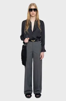 Женские серые брюки Panol Серый 36 ZADIG&VOLTAIRE WWPA01875_GRIS CHINE