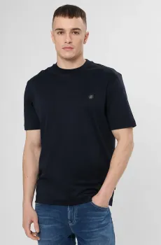 Мужская темно-синяя футболка Синий S BOSS 50555844;404