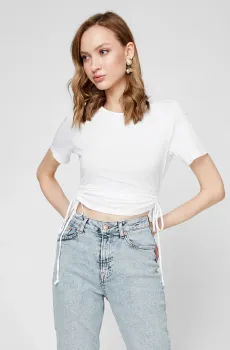 Женский белый топ Белый S NA-KD 1660-000195