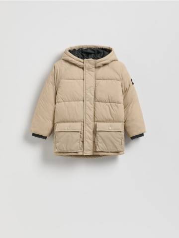 Reserved - Куртка з каптуром - бежевий - PC592-08X