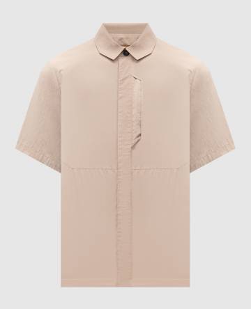 Бежевая рубашка RD-BSS прямого кроя с логотипом
