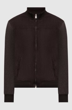 Коричневая комбинированная куртка