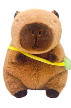 Детская мягконабивная игрушка Fyyvalur Друзья капибары Пан Капибара с бананкой, от 3 лет, 30 см (99069)