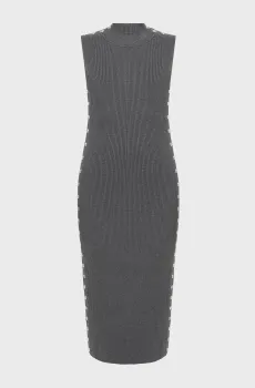 Женское серое платье stud detail Серый M Karl Lagerfeld B3W13041