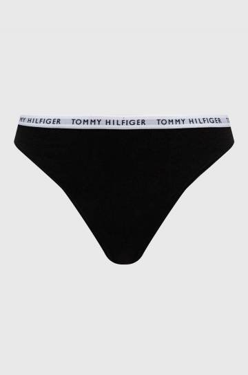 Стринги Tommy Hilfiger (3-pack) цвет чёрный Стринги Tommy Hilfiger (3-pack) цвет чёрный