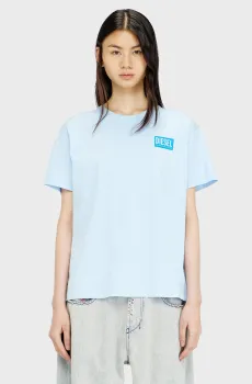 Женская голубая футболка NORMY-S6 Голубой M Diesel A21216 0QIAM