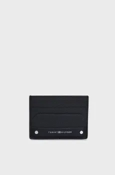 Мужской черный кожаный кардхолдер TH BUSINESS LEA CC HOLDER Черный ONESIZE Tommy Hilfiger AM0AM11274
