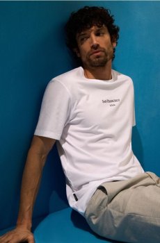 Бавовняна футболка з написом San Francisco - білий