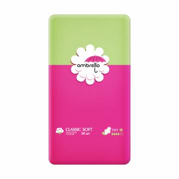 Прокладки для критических дней Ombrello Classic Soft Day, 36 шт Прокладки для критических дней Ombrello Classic Soft Day, 36 шт