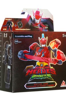 Робот-конструктор-сюрприз Dinoster Раптор Трон, 10.5 см, от 5 лет, 44 элемента (EU580881A-1)