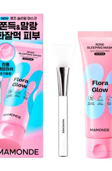 Набор для лица Mamonde Pl. Glow Rose Sleep Pack Single Set (маска для лица, 1 шт + кисть для лица, 1 шт)