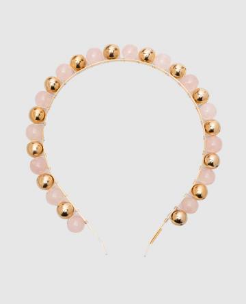 Золотой обруч Libby с кварцем