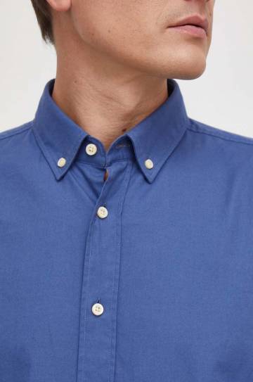 Хлопковая рубашка BOSS мужская regular воротник button-down Хлопковая рубашка BOSS мужская regular воротник button-down
