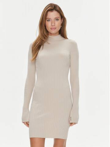 Calvin Klein Трикотажна сукня Iconic K20K206119 Бежевий Slim Fit Calvin Klein Трикотажна сукня Iconic K20K206119 Бежевий Slim Fit