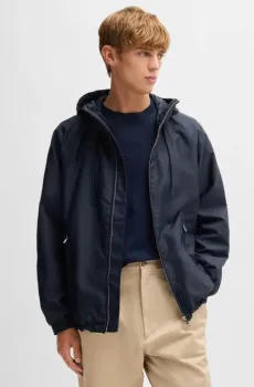 Мужская темно-синяя ветровка с узором Синий 58 BOSS 50535482;404