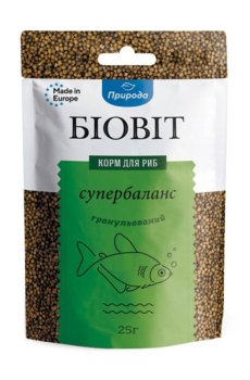 Гранулированный сухой корм для рыб Природа Биовит Супербаланс, 25 г