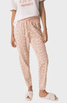 Женские оранжевые брюки с узором Оранжевый M womensecret 3702250