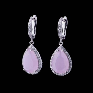 Серебряные серьги с фианитами 121913 Серебряные серьги с фианитами 121913