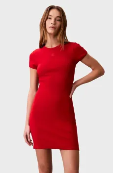 Женское красное платье CONTOUR Красный M Calvin Klein Jeans LV047B266G