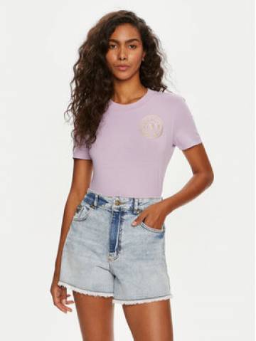 Versace Jeans Couture Футболка 76HAHT02 Фіолетовий Slim Fit Versace Jeans Couture Футболка 76HAHT02 Фіолетовий Slim Fit