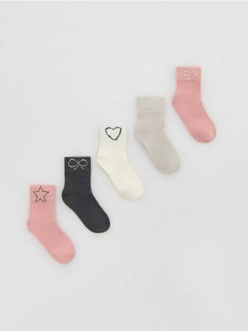 Reserved - Бавовняні шкарпетки 5 шт. - різнобарвний - 313GU-MLC