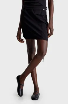 Женская черная юбка VISCOSE NYLON BLEND MINI Черный 34 Calvin Klein K20K206851