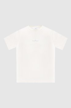 Детская белая футболка с принтом