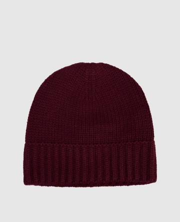 Шапка бордовая из кашемира