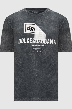 Серая футболка с принтом логотипа