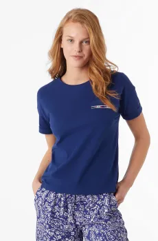 Женская синяя футболка SOLK Синий XS Etam 6537750