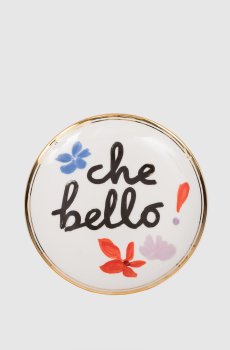 Белая фарфоровая тарелка для хлеба What A Beautiful Dish