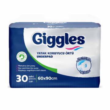 Одноразовые пеленки Giggles 60*90 см, 30 шт Одноразовые пеленки Giggles 60*90 см, 30 шт