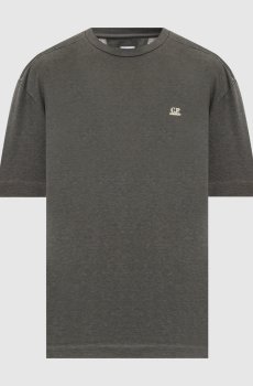 Серая футболка с принтом логотипа