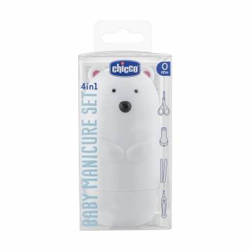 Детский маникюрный набор 4 в 1 Chicco Polar Bear, 4 предмета Детский маникюрный набор 4 в 1 Chicco Polar Bear, 4 предмета