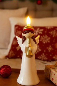 Різдвяна лампа у формі янголятка - золотий