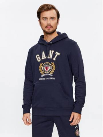 Gant Світшот Crest Hoodie 2006069 Cиній Relaxed Fit Gant Світшот Crest Hoodie 2006069 Cиній Relaxed Fit