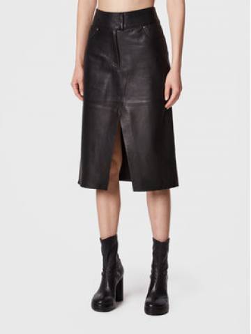 Notes Du Nord Шкіряна спідниця Emma 12806 Чорний Slim Fit Notes Du Nord Шкіряна спідниця Emma 12806 Чорний Slim Fit