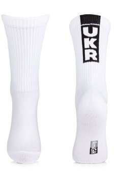 Носки женские AmiGA UKR высокие, спортивные, белые, размер 23-25