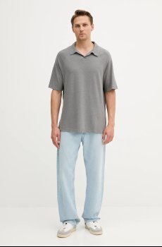 Льняное поло United Colors of Benetton