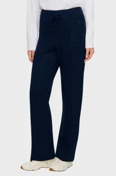 Женские темно-синие брюки Синий 38 Sandro SFPPA01579_Navy Blue