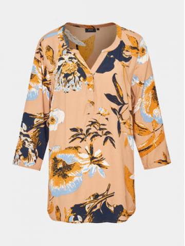 Zizzi Блузка V00057E Оранжевий Regular Fit Zizzi Блузка V00057E Оранжевий Regular Fit