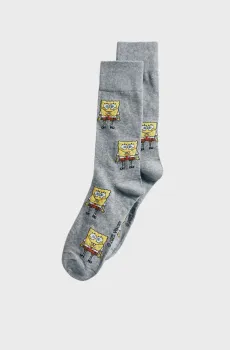 Мужские серые носки с узором Спанч Боб Серый 39-42 SPRINGFIELD 652103