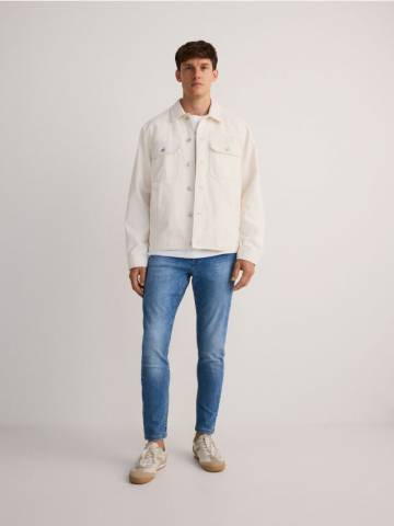 Reserved - Джинси skinny з ефектом виварювання - синій - 7086H-55J Reserved - Джинси skinny з ефектом виварювання - синій - 7086H-55J