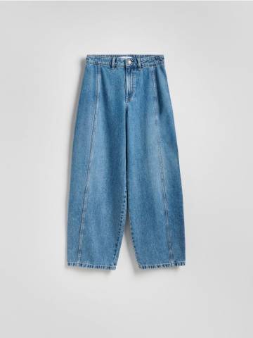 Reserved - Джинси wide leg з прошиванням - синій - YR246-50J Reserved - Джинси wide leg з прошиванням - синій - YR246-50J