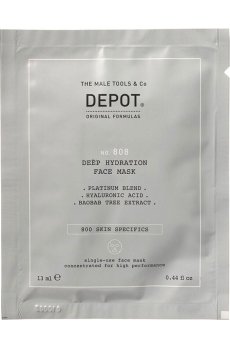 Мужская тканевая маска для лица Depot 808 Deep Hydration Face Mask, 12*13 мл